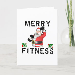 Merry Fitness WeightWenskaart Santa Bedankkaart
