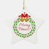 Merry Fitness Wreath Personalized Star Ornament (Voorkant)