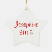 Merry Fitness Wreath Personalized Star Ornament (Achterkant)