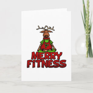 Merry Fitness - Yoga - Reindeer in Lotus Posture Feestdagen Kaart