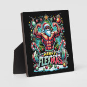 Merry Flexmas - Muscular Santa Christmas Gym Fotoplaat (Voorkant)