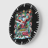 Merry Flexmas - Muscular Santa Christmas Gym Grote Klok (Hoek)