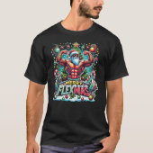 Merry Flexmas - Muscular Santa Christmas Gym T-shirt (Voorkant)