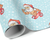 Merry Flexmas Santa Musclehead Cadeaupapier (Rol Hoek)