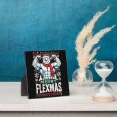 Merry Flexmas - Snowman Flexing Christmas Gym Fotoplaat (Insitu)