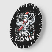 Merry Flexmas - Snowman Flexing Christmas Gym Grote Klok (Hoek)
