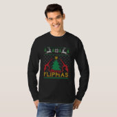 Merry Flipmas Funny Gymnastic Ugly Kerstmis T-shirt (Voorkant volledig)