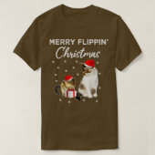 Merry Flippin kerst grappig kerstcadeau T T-shirt (Design voorkant)