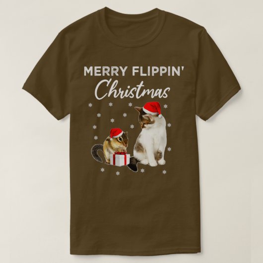 Merry Flippin kerst grappig kerstcadeau T T-shirt (Design voorkant)