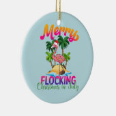 Merry Flocking Christmas | Kerst in juli Keramisch Ornament (Rechts)
