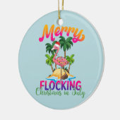 Merry Flocking Christmas | Kerst in juli Keramisch Ornament (Links)
