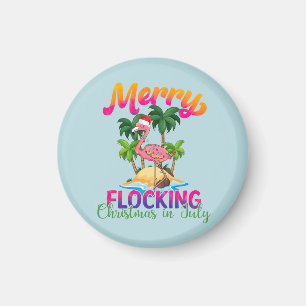 Merry Flocking Christmas   Kerst in juli Magneet