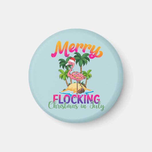 Merry Flocking Christmas | Kerst in juli Magneet (Voorkant)