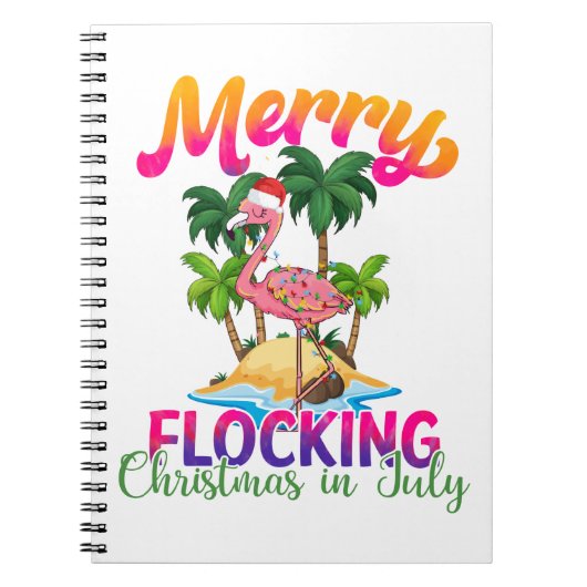 Merry Flocking Christmas | Kerst in juli Notitieboek (Voorkant)