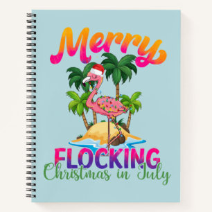 Merry Flocking Christmas Kerst in juli Notitieboek