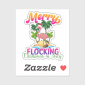 Merry Flocking Christmas | Kerst in juli Sticker (Vel)