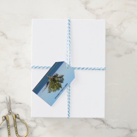 MERRY FLORIDA CHRISTMAS CADEAULABEL (Met Touw)