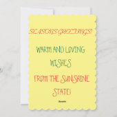 MERRY FLORIDA CHRISTMAS FEESTDAGENKAART (Achterkant)