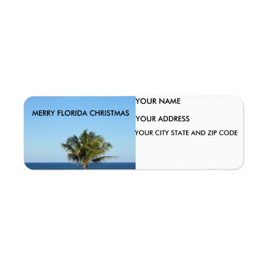 MERRY FLORIDA CHRISTMAS LABEL (Voorkant)
