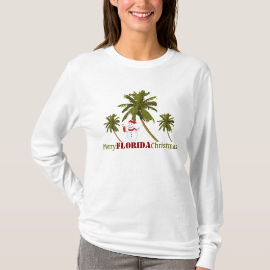 Merry Florida Kerstmis T-shirt (Voorkant)