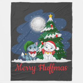 Merry Fluffmas Schattigee Kattenkerst Fleece Deken
