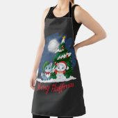 Merry Fluffmas Schattigee Kattenkerst Schort (Insitu)