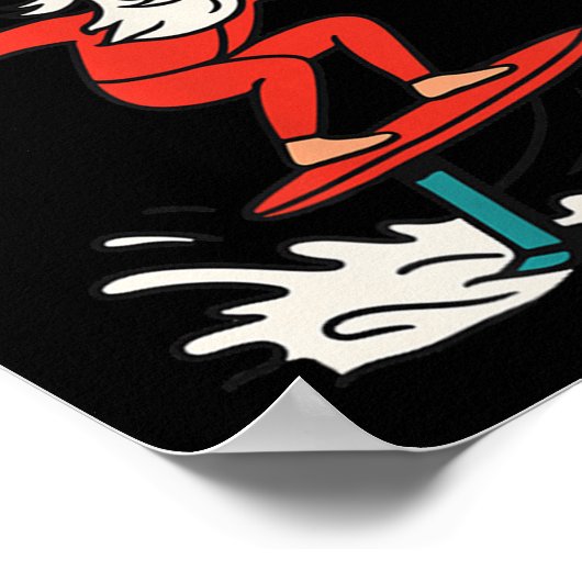 Merry Foilmas Santa Claus Hydrofoiling Christmas D Poster (Hoek)