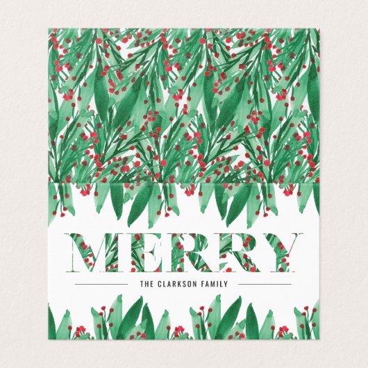 MERRY Folded Kaart (Buitenkant ongevouwen)