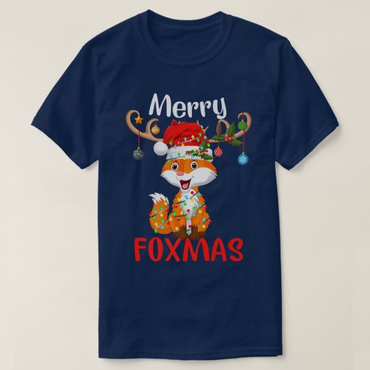 Merry Fomas Funny voor kerstornament Lights San T-shirt (Design voorkant)