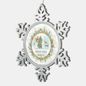 Merry Forest Custom  Tin Sneeuwvlok Ornament (Rechts)