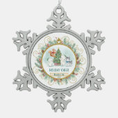 Merry Forest Custom  Tin Sneeuwvlok Ornament (Voorkant)