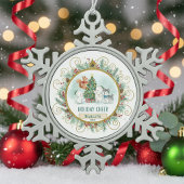 Merry Forest Custom  Tin Sneeuwvlok Ornament