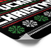 Merry Foring Christmas Funny Raunchy Curse Word Ho Poster (Hoek)