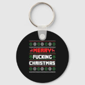 Merry Foring Christmas Funny Raunchy Curse Word Ho Sleutelhanger (Voorkant)