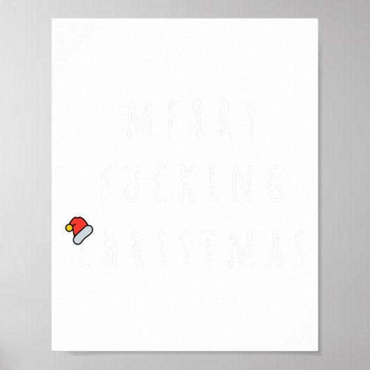 Merry Foring Christmas Humorous Xmas Gift Mannen V Poster (Voorkant)