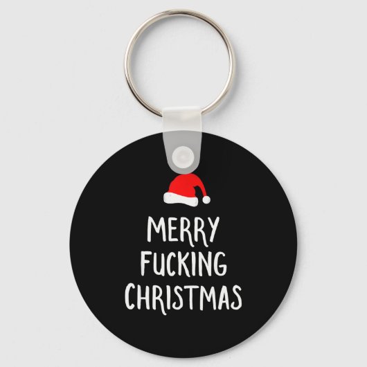Merry Foring Christmas Inappropriate Santa Pajama Sleutelhanger (Voorkant)