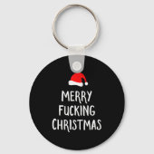 Merry Foring Christmas Inappropriate Santa Pajama Sleutelhanger (Voorkant)