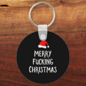 Merry Foring Christmas Inappropriate Santa Pajama Sleutelhanger (Voorkant)