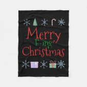 Merry Foring (f-ing) Kerst Grappig Sarcastisch Quo Fleece Deken (Voorkant)