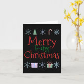 Merry Foring (f-ing) Kerst Grappig Sarcastisch Quo Kaart (Gele Bloem)