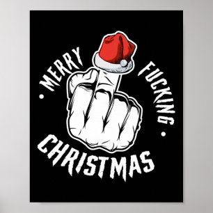 Merry Foring Kerst Ongepaste Mannen Volwassen Fun Poster