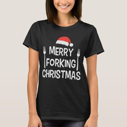 Merry Forking Kerstmis T-shirt (Voorkant)