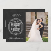 MERRY FOTO HOLIDAY CARD | CHALKBOARD FEESTDAGENKAART (Voorkant / Achterkant)