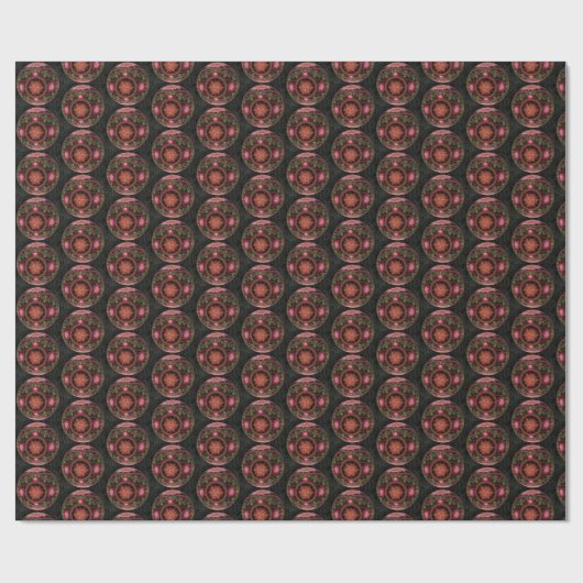 Merry Fractal Art Ornament Cadeaupapier (Vlak)