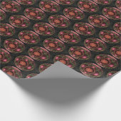 Merry Fractal Art Ornament Cadeaupapier (Hoek)