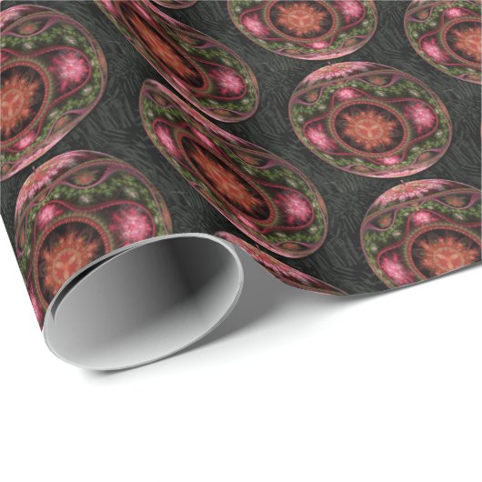 Merry Fractal Art Ornament Cadeaupapier (Rol Hoek)