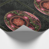 Merry Fractal Art Ornament Cadeaupapier (Hoek)