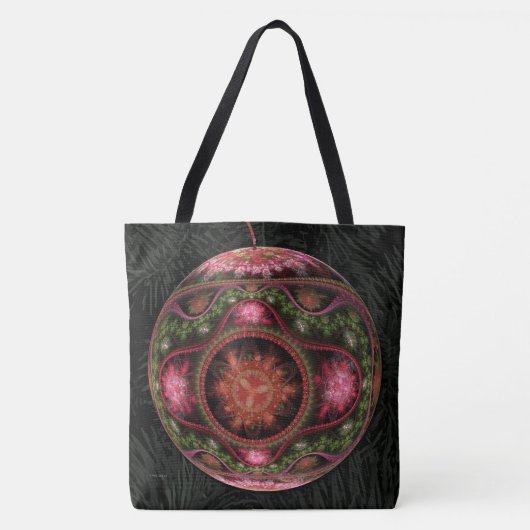 Merry Fractal Art Ornament Tote Bag (Voorkant)