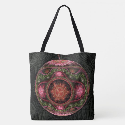 Merry Fractal Art Ornament Tote Bag (Achterkant)