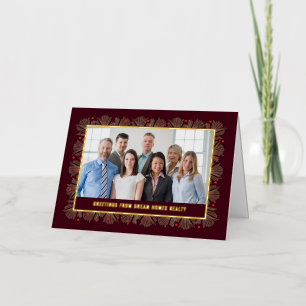 Merry Frame FOIL Zakelijke Kerstkaart Folie Wenskaart